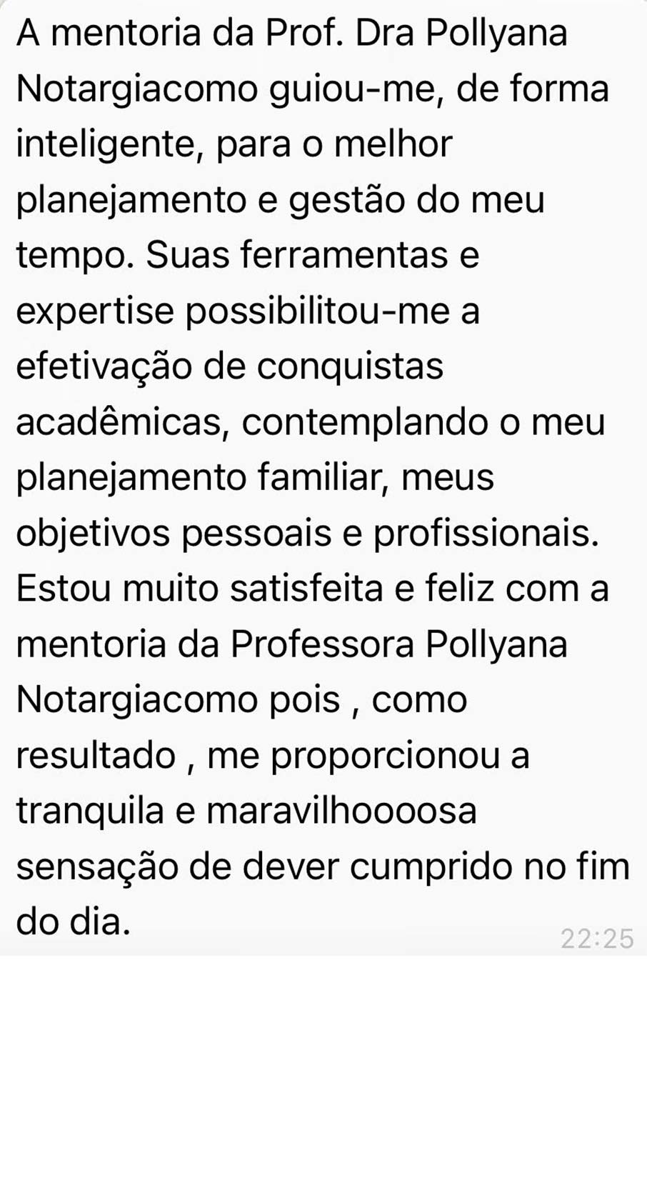 Depoimento Aluno